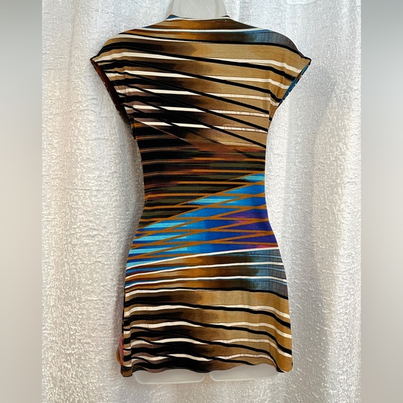 Beautiful Vintage SKY Top M Metal Belt Desert Southwest Print RHOC ASOS - Picture 5 of 6